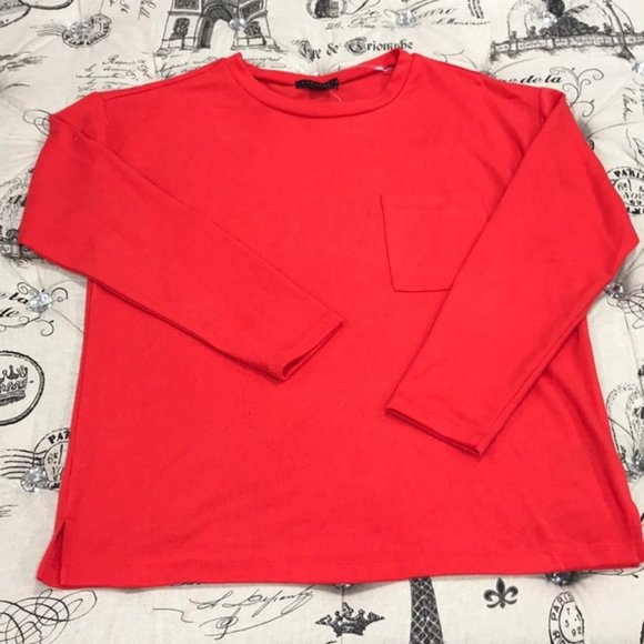 Sanctuary Crew Neck Pocket Pullover Sweatshirt - Picture 2 of 5